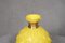 Mid-Century Yellow Murano Glass and Brass Vase, 1950s 7