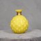 Gelbe Mid-Century Vase aus Muranoglas & Messing, 1950er 5