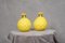 Gelbe Mid-Century Vase aus Muranoglas & Messing, 1950er 3