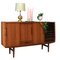 Danish Highboard with Bar Cabinet and Sliding Doors, 1960s 10