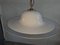 Weiße Swirl Deckenlampe aus Murano Glas, 1960er 4