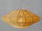 Lampe à Suspension ou Lampe à Suspension Mid-Century Moderne en Raffia, Allemagne, 1970s 10