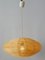 Lámpara colgante o lámpara colgante Mid-Century moderna de rafia, años 70, Imagen 12