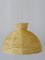 Lámpara colgante o lámpara colgante de rafia moderna Mid-Century, años 70, Imagen 7