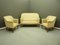 Antique Brocade Fabric Sofa & Chairs, 1920s, Set of 3 1