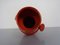 Italian Orange Ceramic Studio Vase with Handle, 1970s 17