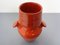 Italian Orange Ceramic Studio Vase with Handle, 1970s, Image 8