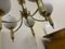 Mid-Century Deckenlampe aus Messing, 1950er 3