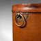 Antique English Storage Bin in Leather, 1890s, Image 9
