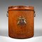 Antique English Storage Bin in Leather, 1890s 2