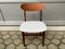 Mid-Century Danish Teak with Boucle Fabric Dining Chairs, 1960s, Set of 3, Image 6