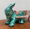 Vintage Italian Handpainted Donkey with Cart Bowl Sculpture from Deruta, Italy 12