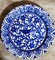 Italienische Keramik Teller mit kobaltblauen Verzierungen, Deruta, 1950er, 5er Set 5