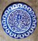 Italian Ceramic Plates with Cobalt Blue Decorations, Deruta, 1950s, Set of 5 8