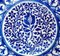 Piatti in ceramica con decorazioni blu cobalto, Italia, anni '50, set di 5, Immagine 12