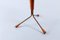 Vintage Teak and Copper Tripod Side Table attributed to Albert Larsson for Alberts Tibro, 1960s 8