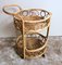 Chariot de Bar Style Franco Albini Vintage en Bambou et Rotin, Italie, 1967 4