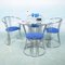 Space Age Wired Dining Chairs & Table, 1970s, Set of 5, Image 23