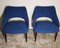 Fauteuils Ulrich Guglielmo Vintage en Alcantara Bleu, Italie, 1950s, Set de 2 2