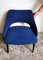 Fauteuils Ulrich Guglielmo Vintage en Alcantara Bleu, Italie, 1950s, Set de 2 16