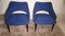 Fauteuils Ulrich Guglielmo Vintage en Alcantara Bleu, Italie, 1950s, Set de 2 3