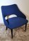 Fauteuils Ulrich Guglielmo Vintage en Alcantara Bleu, Italie, 1950s, Set de 2 8