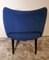 Vintage Italian Ulrich Guglielmo Style Blue Alcantara Armchairs, 1950s, Set of 2 10