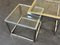 Tables Gigognes en Chrome et Laiton de Maison Charles, Set de 3 9