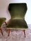 Vintage Italian Ulrich Guglielmo Style Cotton & Velvet Dining Chairs, 1950s, Set of 2 7