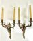 Brass and Tole Floral Wall Sconces, France, 1940s, Set of 2 3