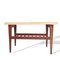 Moderner Mid-Century Couchtisch mit Ablage aus Teakholz & Laminat, 1960er 3