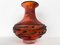 Rote Vase aus Muranoglas von Ermanno Nason, Italien, 1970er 5