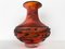 Vase en Verre de Murano Rouge de par Ermanno Nason, Italie, 1970s 5
