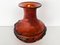 Rote Vase aus Muranoglas von Ermanno Nason, Italien, 1970er 7