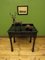 Antique Gothic Ebonized Black Console Table with Drawer 4