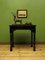 Antique Gothic Ebonized Black Console Table with Drawer 2