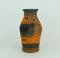 Vintage Fat Lava Vase in Orange Brown Model No. 560/20 from Ü-Keramik 1
