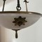 Mid-Century Swedish Brass and Frosted Glass Plafonnier Light 9