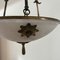 Mid-Century Swedish Brass and Frosted Glass Plafonnier Light, Image 9