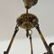 Lámpara Plafonnier sueca Mid-Century de latón y vidrio esmerilado, Imagen 8