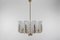 Großer Kronleuchter mit 10 Leuchten im Stil von Carl Fagerlund für Orrefors, 1960er 1