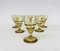 Art Deco Amber-Colored Mouthblown Liquor Glasses, 1920s, Set of 6 1