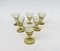 Art Deco Amber-Colored Mouthblown Liquor Glasses, 1920s, Set of 6 2