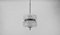Lámpara colgante de cristal con anillo cromado, años 70, Imagen 2