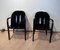 Art Deco Armchairs in Black Lacquered Metal, France, 1930s, Set of 2 2