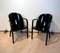 Art Deco Armchairs in Black Lacquered Metal, France, 1930s, Set of 2 3