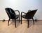 Art Deco Armchairs in Black Lacquered Metal, France, 1930s, Set of 2 4