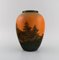 Ipsens Denmark Vase aus glasierter Keramik, handbemalte Landschaft, 1930er 2