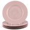 Arabia Plates in Pink Glazed Porcelain, Mid-20th Century, Set of 5 1