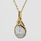 Modern Baroque Grey Pearl 18 Karat Yellow Gold Pendant, Image 4